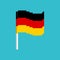 Pixel flag Germany. Pixelated banner German. political bit icon.