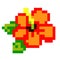 Pixel flower image 8 bit game