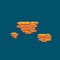 Pixel flying island. Desert island. For game and mobile applications.