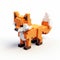 Pixel Fox A Bright And Minimalistic Interlocking Structure In Low Resolution