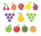 Pixel fruit icons