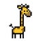 Pixel giraffe image 8 bit game