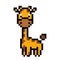 Pixel giraffe image 8 bit game