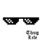 Pixel glasses isolated