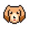 Pixel golden retriever puppy image Vector