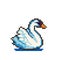 Pixel goose image for cross stitch and crochet pattern