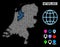 Pixel Halftone Netherlands Map