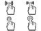 Pixel hands icon set