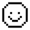 Pixel happy face design