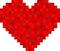 Pixel heart design