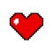 Pixel heart. Love symbol. Valentines Day. Vector