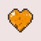 Pixel Heart Main Orange Color , PixelArt
