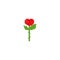 Pixel heart rose.8bit.Valentine`s day.