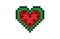 Pixel heart watermelon