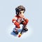 Pixel Hockey Player: Detailed Voxel Art Character Illustrations