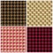 Pixel Houndstooth Patterns