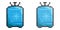 Pixel icon. Balon, container with coolant. Liquid nitrogen, freon. Filling air conditioners. Simple retro game vector isolated on