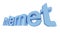 Pixel internet symbol word
