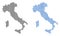 Pixel Italy Map Abstractions