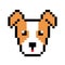 Pixel jack russell puppy image vector