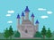 Pixel Landscape With Castle