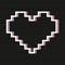 Pixel love icon illustration. Pixel logo vector design. Heart icon design.