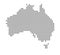 Pixel map of Australia. Vector dotted map of Australia isolated on white background. Abstract computer graphic of Australia map.