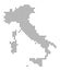 Pixel map of Italy. Vector dotted map of Italy isolated on white background. Abstract computer graphic of Italy map