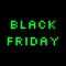 Pixel matrix style black friday advertisement