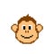 Pixel Monkey image for t-shirt kid. 8 bit game