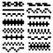 Pixel monochrome abstract symbols