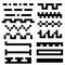 Pixel monochrome abstract symbols Vector illustration