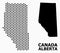 Pixel Mosaic Map of Alberta Province