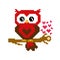 Pixel owl image. cross stitch or crochet pattern