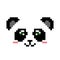 Pixel panda image 8 bit game