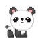 Pixel panda image 8 bit game