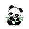 Pixel panda image 8 bit game