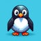 Pixel Penguin: Detailed Character Design With Minecraft-inspired Pixel Art