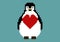 Pixel penguin love
