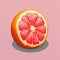 Pixel Perfect Grapefruit: 8-bit Game Item With Cartoonish Realism