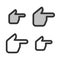 Pixel-perfect linear  forefinger pointing forward