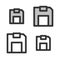 Pixel-perfect  linear  icon of a floppy disk