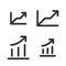 Pixel-perfect  linear  icons of a  graph with ascending arrows