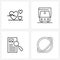 Pixel Perfect Set of 4 Vector Line Icons such as medical; find; hospital; medical van; photo