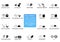 Pixel perfect thin line icons and symbols for deep learning.