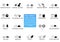 Pixel perfect thin line icons and symbols set for artificial intelligence / AI