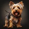 Pixel Perfect Yorkie Dog Illustration On Dark Background