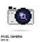 Pixel photo camera icon