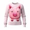 Pixel Pig Women\\\'s Sweater - Patricia Piccinini Inspired Cartoonish Design