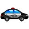 Pixel police car isolated vector